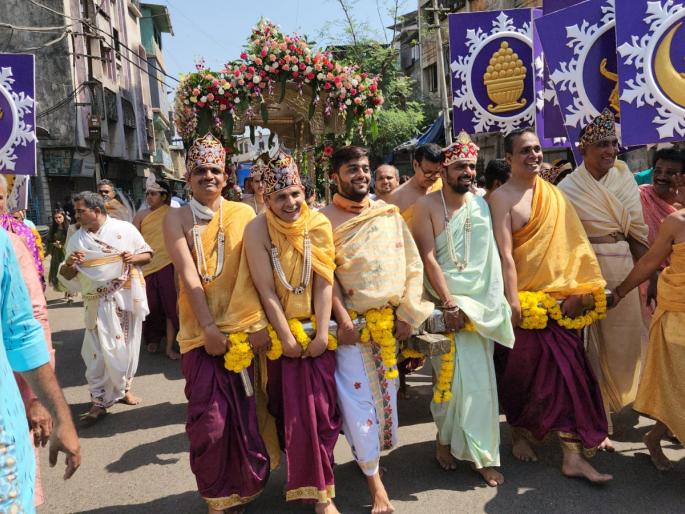 Mahavir Jayanti celebrated with enthusiasm in Bhiwandi | भिवंडीत महावीर जयंती उत्साहात साजरी Mahavir Jayanti celebrated with enthusiasm in Bhiwandi | भिवंडीत महावीर जयंती उत्साहात साजरी