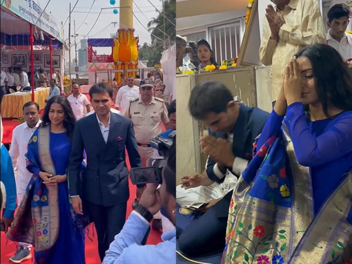 Would you like to be the wife of a political leader? While asking the question in front of Sameer Wankhede, Kranti Redkar said.... | राजकीय नेत्याची पत्नी व्हायला आवडेल का? समीर वानखेडेंसमोर प्रश्न विचारताच क्रांती रेडकर म्हणाली.... Would you like to be the wife of a political leader? While asking the question in front of Sameer Wankhede, Kranti Redkar said.... | राजकीय नेत्याची पत्नी व्हायला आवडेल का? समीर वानखेडेंसमोर प्रश्न विचारताच क्रांती रेडकर म्हणाली....