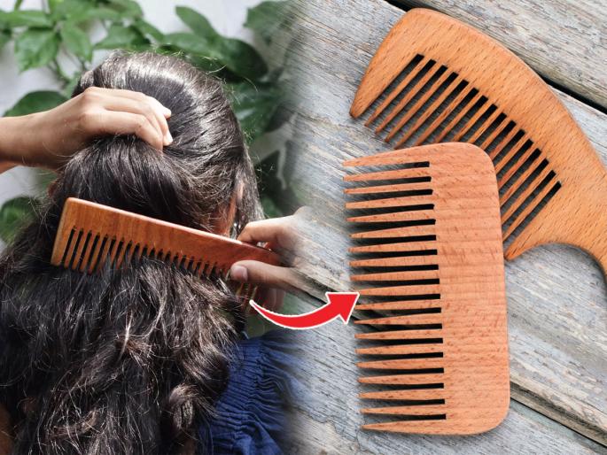 Surprising Benefits Of Using A Wooden Comb For Your Hair | केस विंचरण्यासाठी प्लास्टिक नाही लाकडी कंगवा वापरा, केसांच्या समस्या चुकीचा कंगवा वापरल्याने वाढतात कारण...