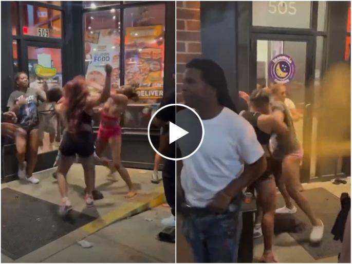 Video The cop just walks in there and pepper sprays everyone and walks away | Video - तुफान राडा! तरुणी रस्त्यातच भिडल्या, एकमेकींच्या झिंज्या उपटल्या, पोलीस आला अन्... Video The cop just walks in there and pepper sprays everyone and walks away | Video - तुफान राडा! तरुणी रस्त्यातच भिडल्या, एकमेकींच्या झिंज्या उपटल्या, पोलीस आला अन्...