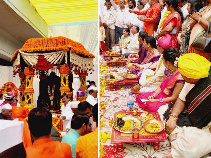Demonstration of martial art with palakhi procession; In Chhatrapati Sambhaji Nagar, the coronation ceremony of Shiva Rajyabhishek was held in great excitement | पालखी मिरवणूकीसह युद्ध कलेचे प्रात्यक्षिक; क्रांतीचौकात शिवराज्याभिषेक सोहळा उत्साहात Demonstration of martial art with palakhi procession; In Chhatrapati Sambhaji Nagar, the coronation ceremony of Shiva Rajyabhishek was held in great excitement | पालखी मिरवणूकीसह युद्ध कलेचे प्रात्यक्षिक; क्रांतीचौकात शिवराज्याभिषेक सोहळा उत्साहात