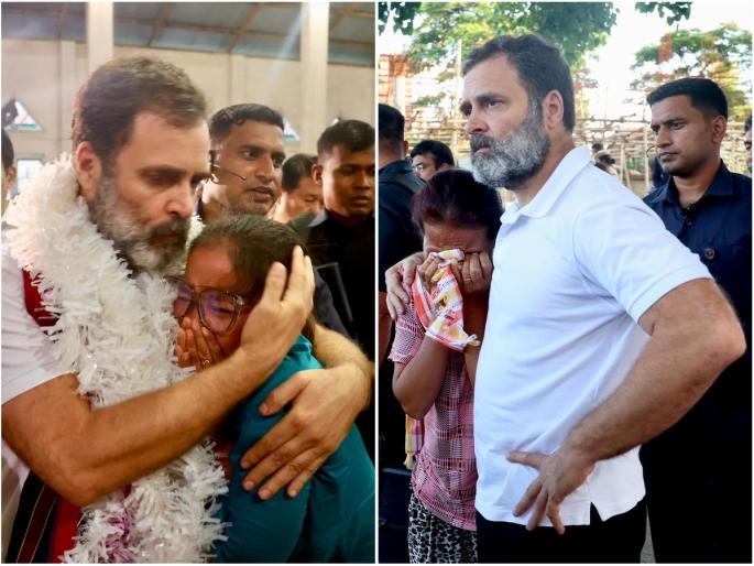 Take heart, all will be well, I with you; Rahul Gandhi gave courage to the locals in Manipur | हिंमत ठेवा, सर्व ठीक होईल, मी तुमच्यासोबत; राहुल गांधींनी मणिपूरमधील स्थानिकांना दिला धीर Take heart, all will be well, I with you; Rahul Gandhi gave courage to the locals in Manipur | हिंमत ठेवा, सर्व ठीक होईल, मी तुमच्यासोबत; राहुल गांधींनी मणिपूरमधील स्थानिकांना दिला धीर