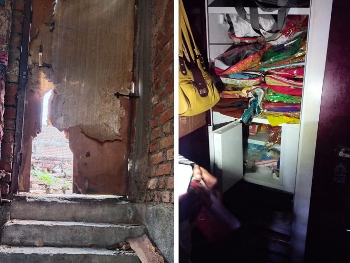 Daring theft in broad daylight at a farmer's house; Jewelery worth three lakhs and fifty thousand cash looted | शेतकऱ्याच्या घरी भरदिवसा धाडसी चोरी; तीन लाखाचे दागिने व पन्नास हजार रोकड लंपास Daring theft in broad daylight at a farmer's house; Jewelery worth three lakhs and fifty thousand cash looted | शेतकऱ्याच्या घरी भरदिवसा धाडसी चोरी; तीन लाखाचे दागिने व पन्नास हजार रोकड लंपास