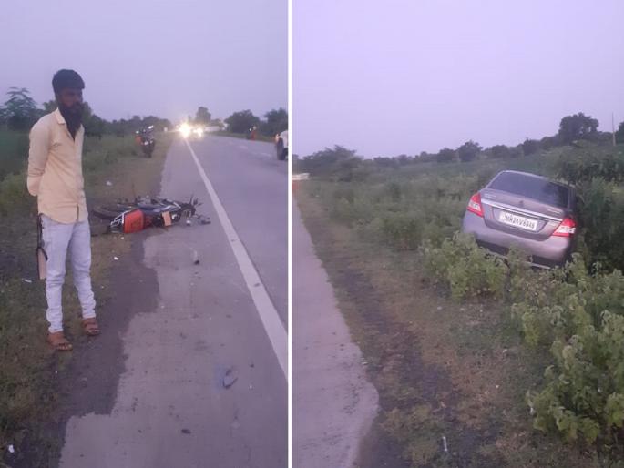 Bike rider dies in collision with speeding car | भरधाव कारच्या धडकेत दुचाकीस्वाराचा मृत्यू, कार चालकाविरुद्ध गुन्हा दाखल Bike rider dies in collision with speeding car | भरधाव कारच्या धडकेत दुचाकीस्वाराचा मृत्यू, कार चालकाविरुद्ध गुन्हा दाखल