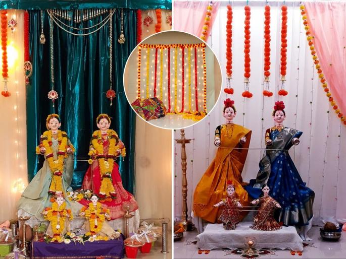 Decoration tips for Gauri- Ganpati Festival, Attractive backdrop for Mahalaxmi- Ganpati festival just under 500 rupees, How to decorate pooja, Gauri- Ganpati quickly? | गौरी- गणपतीच्या डेकोरेशनसाठी ५०० रुपयांपेक्षाही कमी किमतीत घ्या आकर्षक बॅकड्रॉप, बघा ३ सुंदर पर्याय 