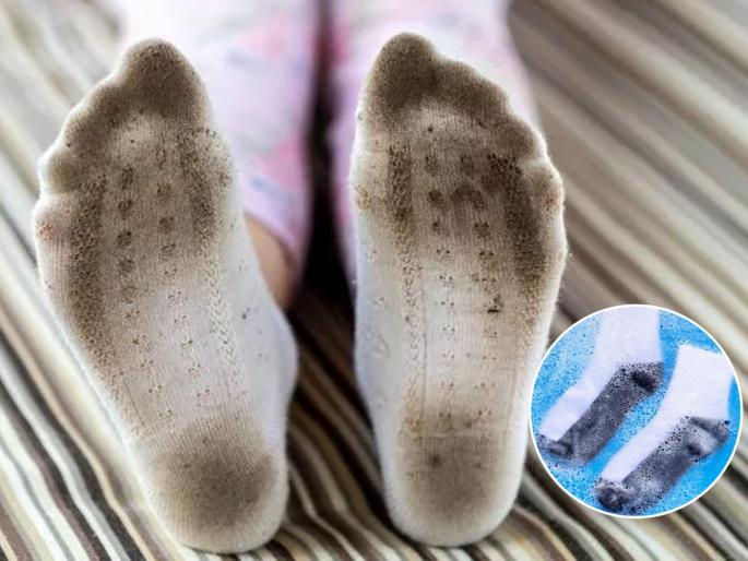 HOW TO GET WHITE SOCKS WHITE AGAIN: EASY WAYS TO CLEAN DIRTY SOCKS. | काळेकुट्ट झालेले पायमोजे झटपट स्वच्छ करण्यासाठी ४ सोपे उपाय, सॉक्सचा पांढरा रंग टिकून राहील कायम..