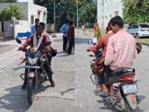 govt ambulance not found private ambulance demands more money relatives carry child body on bike | हृदयद्रावक! रुग्णालयात रुग्णवाहिकाच नाही; हतबल कुटुंबीयांनी बाईकवरून नेला लेकाचा मृतदेह govt ambulance not found private ambulance demands more money relatives carry child body on bike | हृदयद्रावक! रुग्णालयात रुग्णवाहिकाच नाही; हतबल कुटुंबीयांनी बाईकवरून नेला लेकाचा मृतदेह