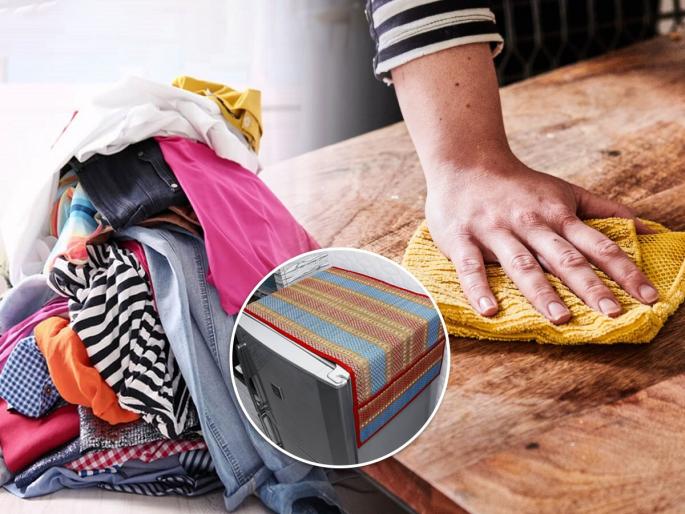 Use of old clothes for kitchen cleaning | कपाटात जुन्या कपड्यांची गर्दी? किचनसाठी करा त्यांचा असा वापर, अनेक गोष्टी राहतील चकाचक