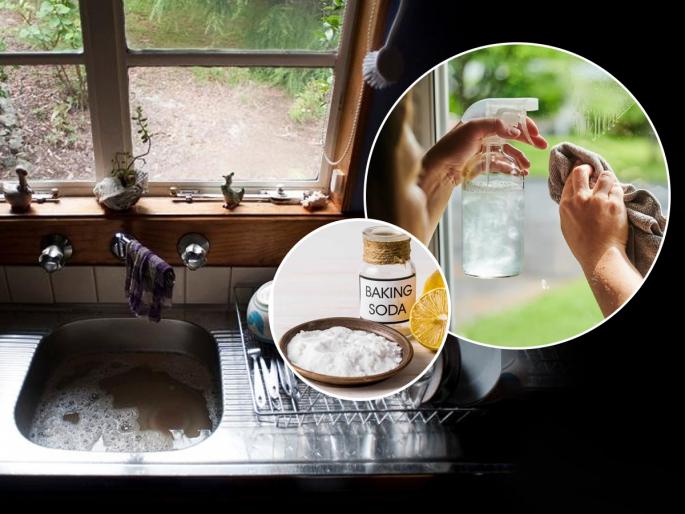 How to Clean Kitchen Window with the help of Baking Soda | तेल-धुरामुळे किचनच्या खिडक्या कळकट-मेणचट झाल्या? बेकिंग सोड्याचा सोपा उपाय, खिडक्या चकाचक चमकतील
