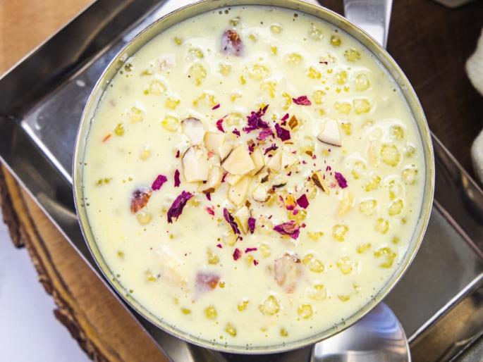 Shardiya Navratri 2023 : Navratri Special Easy Sabudana Kheer Recipe Sabudana Kheer kashi banvavi | नवरात्र स्पेशल : नवरात्राच्या उपवासाला करा घट्ट रबडीसारखी साबुदाण्याची खीर; पाहा सोपी रेसिपी