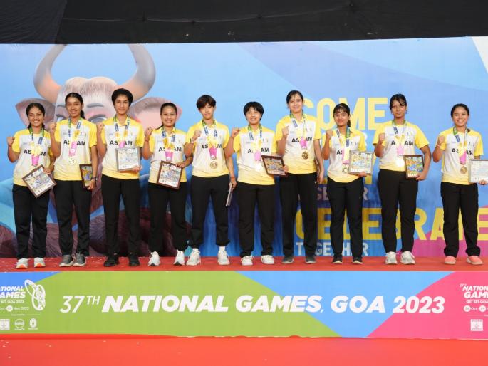 Assam's first gold in National Games; Karnataka gold medalist in men's category | राष्ट्रीय क्रीडा स्पर्धेत आसामला पहिले सुवर्ण; पुरुष गटात कर्नाटक सुवर्णपदकाचा मानकरी   Assam's first gold in National Games; Karnataka gold medalist in men's category | राष्ट्रीय क्रीडा स्पर्धेत आसामला पहिले सुवर्ण; पुरुष गटात कर्नाटक सुवर्णपदकाचा मानकरी