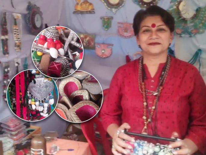 nita deep bajpai fabric jewellery earrings necklaces demand in america dubai and germany | पतीचा मृत्यू, घर चालवण्याचं आव्हान; 'ती' खचली नाही, उभा केला व्यवसाय, अमेरिकेतून मागणी nita deep bajpai fabric jewellery earrings necklaces demand in america dubai and germany | पतीचा मृत्यू, घर चालवण्याचं आव्हान; 'ती' खचली नाही, उभा केला व्यवसाय, अमेरिकेतून मागणी