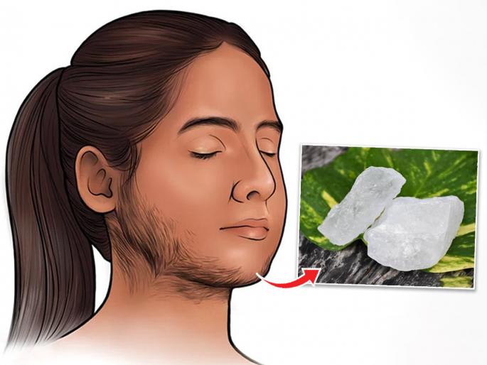 Simple Way to Use Alum & Rose Water for Removal of facial hair | चेहऱ्यावर खूप केस आहेत? करून पाहा ५ रुपयांच्या तुरटीचा १ सोपा उपाय, काही मिनिटांत त्वचा उजळेल