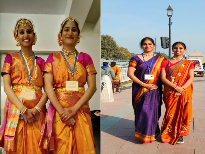 Proud! Prajakta and Rucha of Chhatrapati Sambhajinagar performed Bharatnatyam on Rajpath on Republic Day. | अभिमानास्पद! छत्रपती संभाजीनगरच्या प्राजक्ता, ऋचा यांचे प्रजासत्ताकदिनी राजपथावर भरतनाट्यम