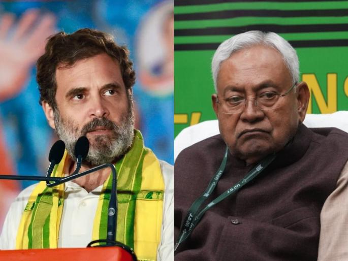 Rahul Gandhi breaks silence for the first time on bihar cm Nitish Kumar joining | Rahul Gandhi : "थोडासा दबाव पडताच पलटले..."; राहुल गांधींचा नितीश कुमारांना खोचक टोला Rahul Gandhi breaks silence for the first time on bihar cm Nitish Kumar joining | Rahul Gandhi : "थोडासा दबाव पडताच पलटले..."; राहुल गांधींचा नितीश कुमारांना खोचक टोला