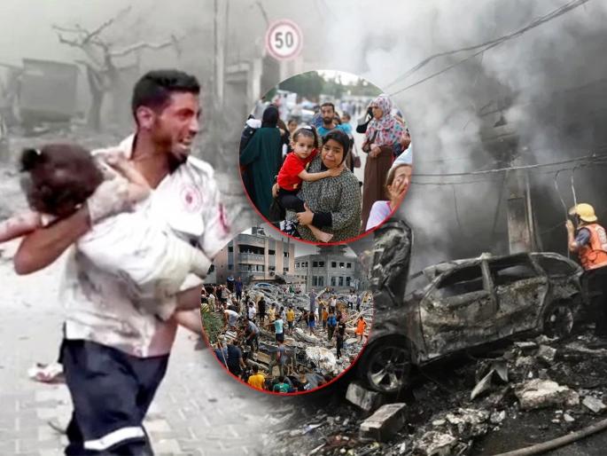 Israel hamas war revenge gaza strip devastation scene of death ongoing attacks ruined city cemetery | भीषण! इस्रायलचा बदला, मृत्यू आणि उपासमारीचे थैमान; गाझाचा 'हा' परिसर बनला कब्रस्तान Israel hamas war revenge gaza strip devastation scene of death ongoing attacks ruined city cemetery | भीषण! इस्रायलचा बदला, मृत्यू आणि उपासमारीचे थैमान; गाझाचा 'हा' परिसर बनला कब्रस्तान