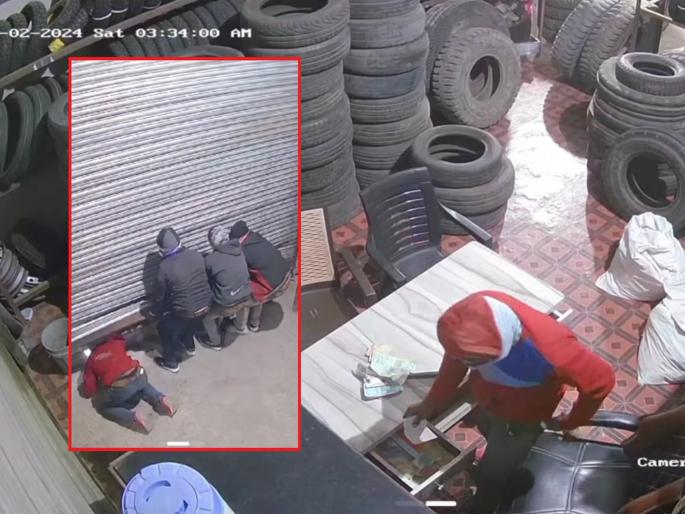 theft again in Kalamab; Cement, tire shop looted | Video: कळंबमध्ये पुन्हा चाेरी; सिमेंट, टायरचे दोन दुकाने फोडून रोकड, साहित्य लंपास theft again in Kalamab; Cement, tire shop looted | Video: कळंबमध्ये पुन्हा चाेरी; सिमेंट, टायरचे दोन दुकाने फोडून रोकड, साहित्य लंपास