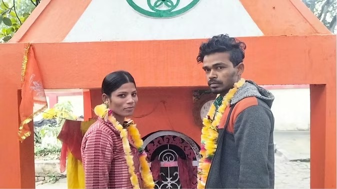 bihar gopalganj daughter in law married with her father in law husband had died six months ago | नवऱ्याच्या मृत्यूनंतर सासऱ्याच्या प्रेमात पडली सून; कुटुंबीयांचं न ऐकता केलं लग्न bihar gopalganj daughter in law married with her father in law husband had died six months ago | नवऱ्याच्या मृत्यूनंतर सासऱ्याच्या प्रेमात पडली सून; कुटुंबीयांचं न ऐकता केलं लग्न