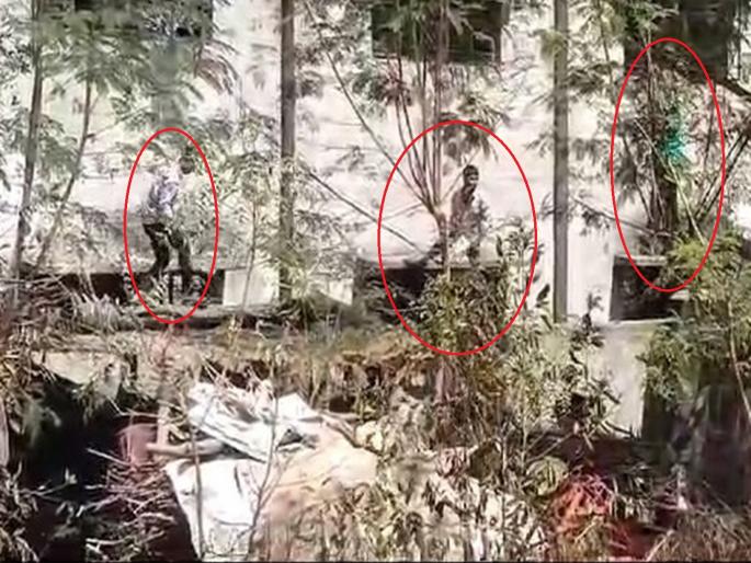 Copies in HSC exam center of Telgaon's Saraswati Vidyalaya; Copies to students provided through windows | कंपाऊंडवर चढून खिडकीवर उडी, ही जीवघेणी कसरत बारावीच्या पेपरच्या कॉप्या पुरविण्यासाठी Copies in HSC exam center of Telgaon's Saraswati Vidyalaya; Copies to students provided through windows | कंपाऊंडवर चढून खिडकीवर उडी, ही जीवघेणी कसरत बारावीच्या पेपरच्या कॉप्या पुरविण्यासाठी
