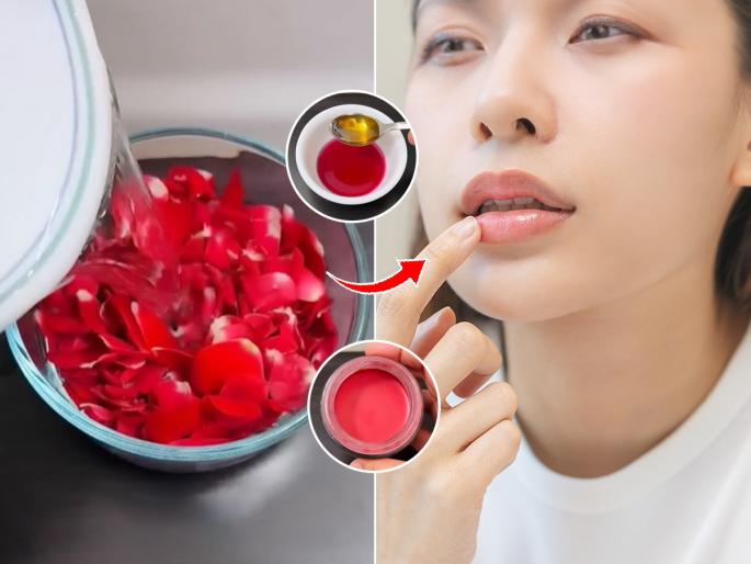 Simple method of making lip balm at home, How to make lip balm at home using rose petals, How to make natural lip colour at home? | कशाला हवा विकतचा लिप बाम? गुलाबाच्या पाकळ्यांपासून घरीच करा नॅचरल लिप कलर- स्वस्तात मस्त