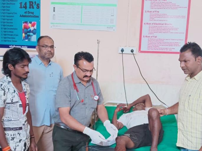Farmer went for collect Tendupatta got injured in a bear attack | तेंदूपत्ता संकलनासाठी गेला, अस्वलाच्या हल्ल्यात जखमी झाला Farmer went for collect Tendupatta got injured in a bear attack | तेंदूपत्ता संकलनासाठी गेला, अस्वलाच्या हल्ल्यात जखमी झाला