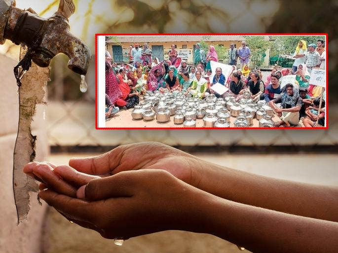 Handa Morcha of women hit the municipal council for water | पाण्यासाठी नगरपंचायतीवर धडकला महिलांचा हंडा मोर्चा Handa Morcha of women hit the municipal council for water | पाण्यासाठी नगरपंचायतीवर धडकला महिलांचा हंडा मोर्चा