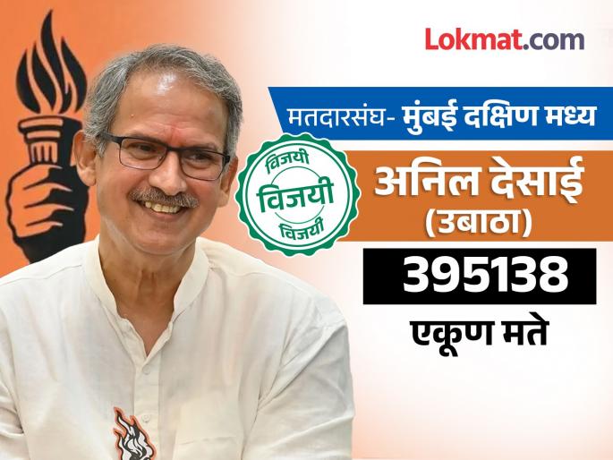 mumbai south central lok sabha result 2024 anil desai won by 53384 votes against rahul shewale maharashtra live result | Mumbai South Central Lok Sabha Result 2024: जिथं शिवसेना भवन तिथं ठाकरेंची मशाल! दक्षिण-मध्यमध्ये अनिल देसाईंचा विजय, राहुल शेवाळे पराभूत mumbai south central lok sabha result 2024 anil desai won by 53384 votes against rahul shewale maharashtra live result | Mumbai South Central Lok Sabha Result 2024: जिथं शिवसेना भवन तिथं ठाकरेंची मशाल! दक्षिण-मध्यमध्ये अनिल देसाईंचा विजय, राहुल शेवाळे पराभूत