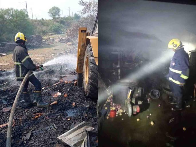 Wood piles go up in fire in Vandevinagar | वनदेवीनगरात लाकडाचे टाल आगीत खाक Wood piles go up in fire in Vandevinagar | वनदेवीनगरात लाकडाचे टाल आगीत खाक