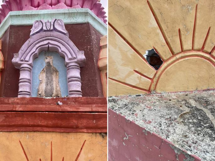 Lightning struck Hanuman temple in Jalgaon, children playing were saved | जळगावात हनुमान मंदिरावर वीज कोसळली, खेळणारी मुलं बालंबाल बचावली Lightning struck Hanuman temple in Jalgaon, children playing were saved | जळगावात हनुमान मंदिरावर वीज कोसळली, खेळणारी मुलं बालंबाल बचावली