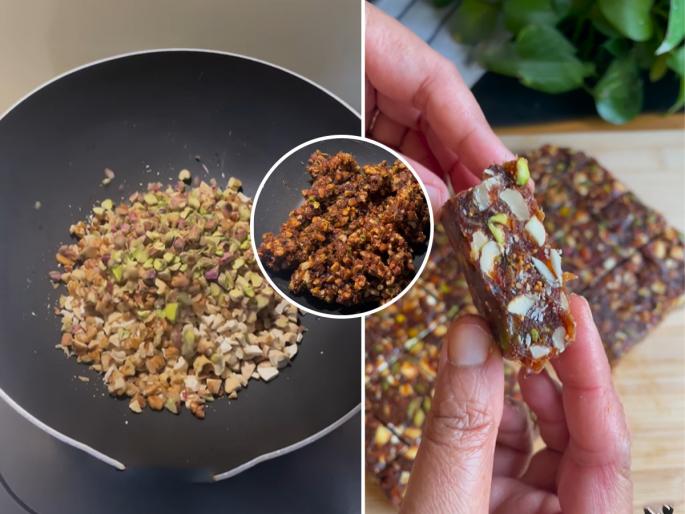 Dry Fruit Barfi Recipe | Sugar Free Khajoor Dry fruits Barfi | ना गुळ - ना साखर, कपभर ड्रायफ्रुट्सची करा पौष्टीक बर्फी; मिळेल ताकद-हाडंही ठणठणीत
