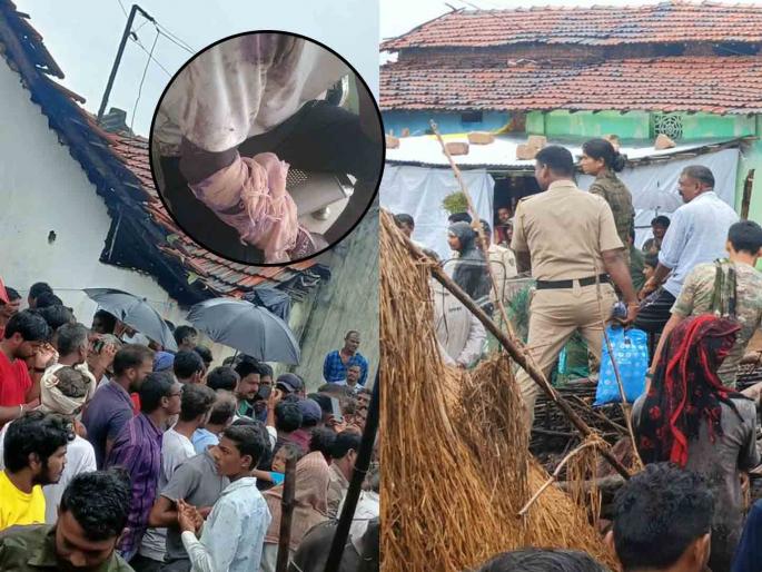 A female leopard with two calves entered the village, injuring six people; Placed in a house | दोन बछड्यांसह मादी बिबट गावात घुसले, सहा जणांना केले जखमी; एका घरात मांडले ठाण A female leopard with two calves entered the village, injuring six people; Placed in a house | दोन बछड्यांसह मादी बिबट गावात घुसले, सहा जणांना केले जखमी; एका घरात मांडले ठाण