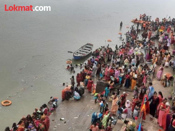 Kashi Pavani of Vidarbha: Women worship on Rishipanchami | विदर्भाची काशी पवनी : ऋषीपंचमीला महिलांनी केली पूजा-अर्चना Kashi Pavani of Vidarbha: Women worship on Rishipanchami | विदर्भाची काशी पवनी : ऋषीपंचमीला महिलांनी केली पूजा-अर्चना