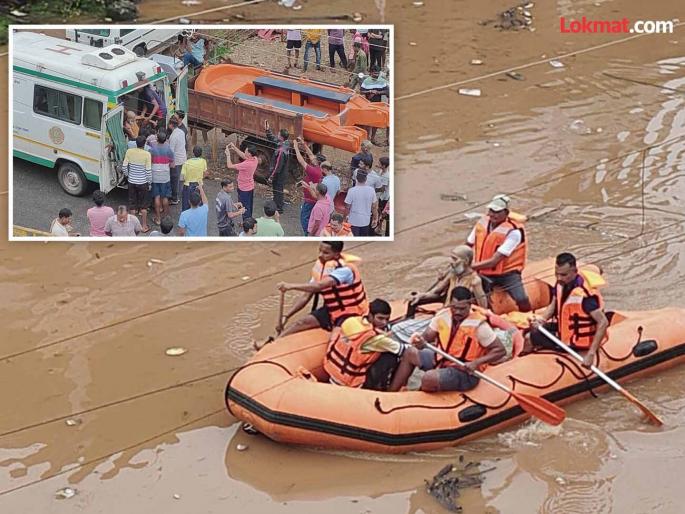 Bhamragarh surrounded by flood, rescue team shifted 200 citizens to safety | भामरागडला पुराचा वेढा, बचाव पथकाने २०० नागरिकांना हलविले सुरक्षास्थळी Bhamragarh surrounded by flood, rescue team shifted 200 citizens to safety | भामरागडला पुराचा वेढा, बचाव पथकाने २०० नागरिकांना हलविले सुरक्षास्थळी
