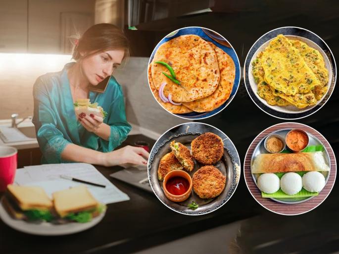 5 Min Healthy Breakfast Recipes For The Week For Working Women Easy & Quick Tiffin Recipes For Working Women Must Try Once | सकाळी कामाच्या गडबडीत नाश्ता करायला वेळ नाही? खा ५ हेल्दी पदार्थ, पोट भरेल - राहाल फिट...