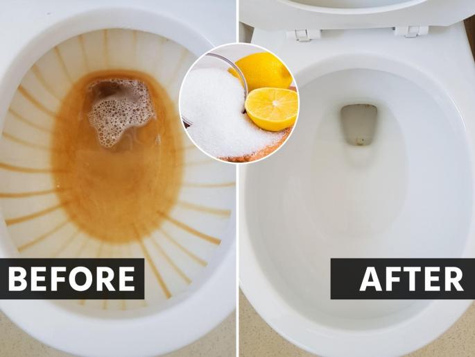 How to clean a toilet: here are our homemade tips! | ब्रशचा वापर न करता टॉयलेट साफ करा, पांढऱ्या पावडरचा करा 'असा' वापर; मिनिटात टॉयलेट स्वच्छ