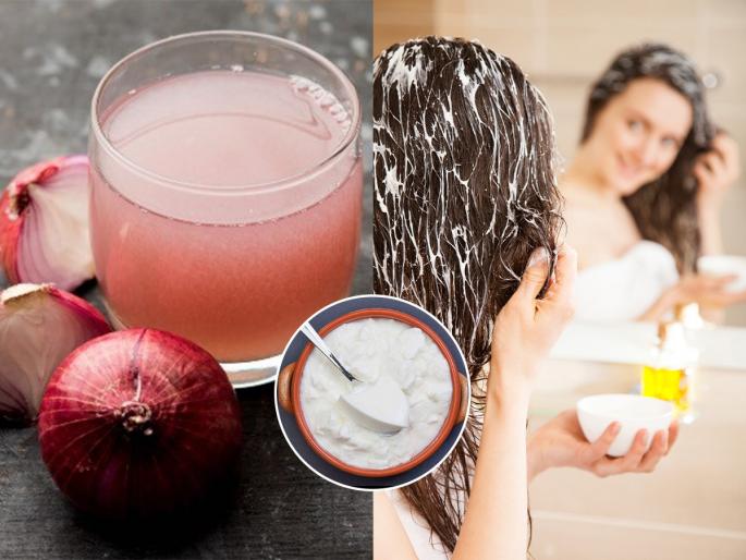 Onion Juice for Hair: Can It Stop Hair Loss? | केस मुळासकट गळतात? पांढरेही झालेत? कांद्याच्या रसात मिसळा ४ पैकी १ गोष्ट; केस होतील दाट - काळेभोर