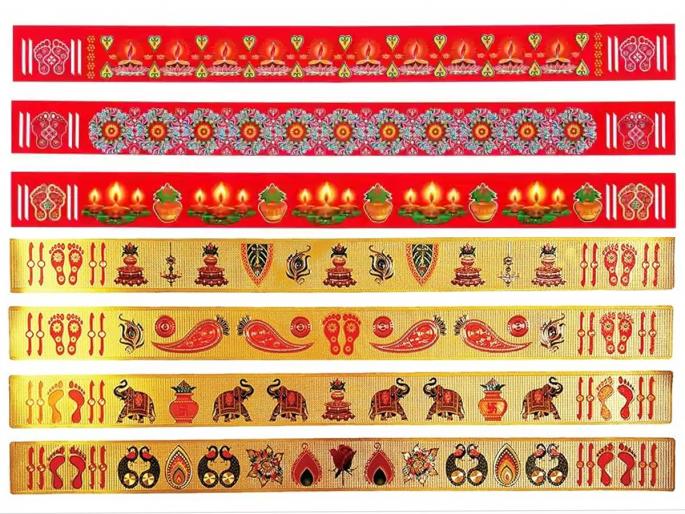 Get Latest Umbra patti sticker for the Special Occasion Diwali | दिवाळी: उंबरठ्यावर लावण्यासाठी सुंदर पट्टी हवी? पाहा ५ आकर्षक स्टिकर्स; समृद्धीच्या स्वागतासाठी सजेल उंबरा