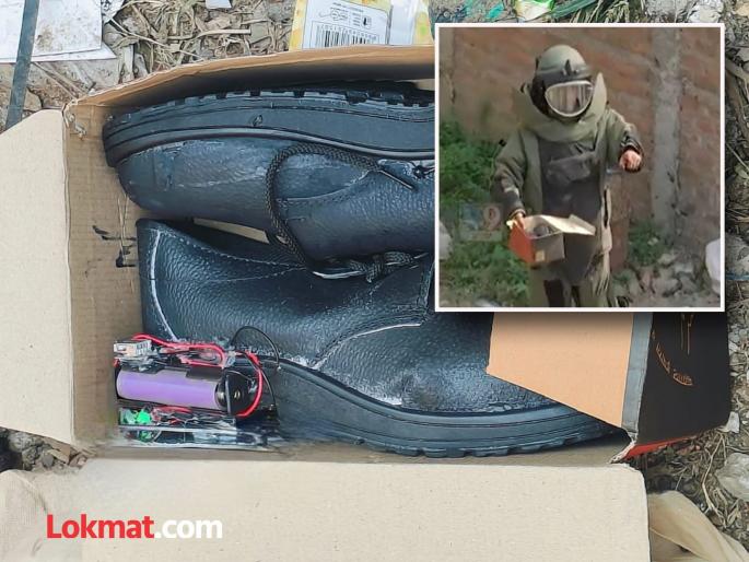 A bomb-like object found in a shoes' box in Nagpur | नागपुरात जोड्यांच्या बॉक्समध्ये आढळली बॉम्बसदृश्य वस्तू A bomb-like object found in a shoes' box in Nagpur | नागपुरात जोड्यांच्या बॉक्समध्ये आढळली बॉम्बसदृश्य वस्तू