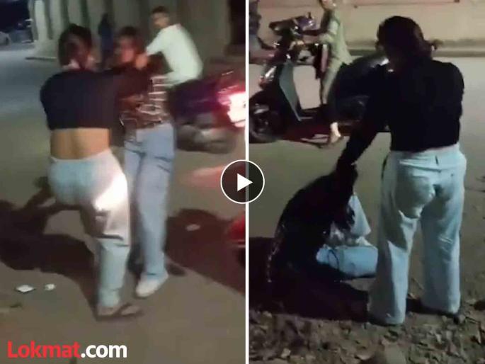 dehradun raipur two girls fight for boy friend video viral on social media | Video: हाण की बडीव! एका बॉयफ्रेंडसाठी २ तरुणी रस्त्यात भिडल्या, एकमेकींच्या झिंज्या उपटल्या