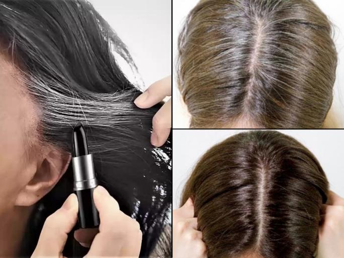 Shopping : Hair Color Touch Up Stick in affordable price, best solution for instant hair colour, product review | पांढरे केस एका मिनिटांत काळे करणारी स्टिक फक्त १३० रुपयांत! मेहेंदी नको नी हेअर कलर नको!