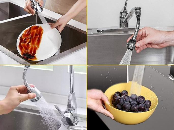 Tap Extender For Kitchen Sink How To Use a Tap Extender | फक्त २५० रुपयांत घ्या 'टॅप एक्सटेंडर', किचन सिंकसाठी वरदान - पाहा गरागरा फिरणारी मस्त वस्तू...
