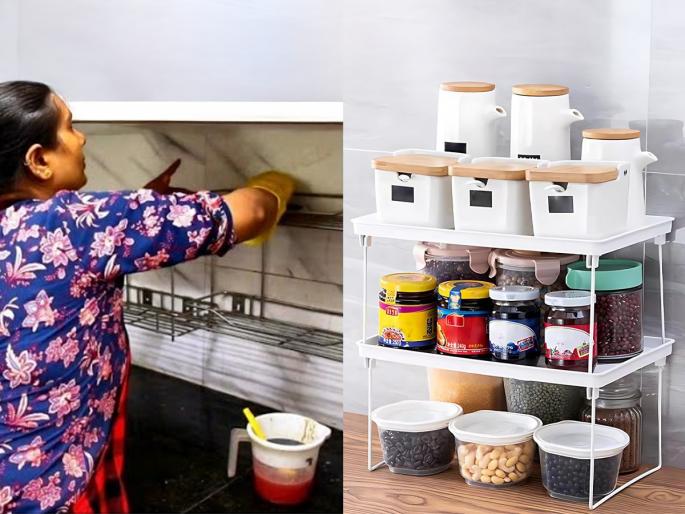 Product Review for kitchen organizer, kitchen storage rack | किचनमध्ये खूपच पसारा होतो? २५० रुपयांत घ्या 'या' वस्तू, किचन नेहमीच दिसेल टापटीप