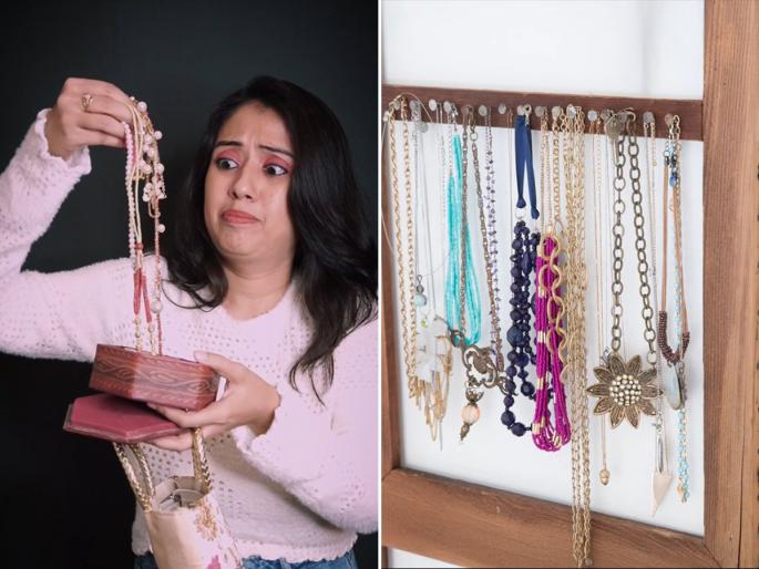 How to Untangle a Necklace Chain 2 Easy Tips Two Tricks for Storing Your Necklaces without Any Tangles 2 ways to help you avoid knots in your necklace | नेकलेस- माळा-चेन एकत्र ठेवली की गुंता होतो? २ भन्नाट ट्रिक, चटकन करा काम फत्ते....