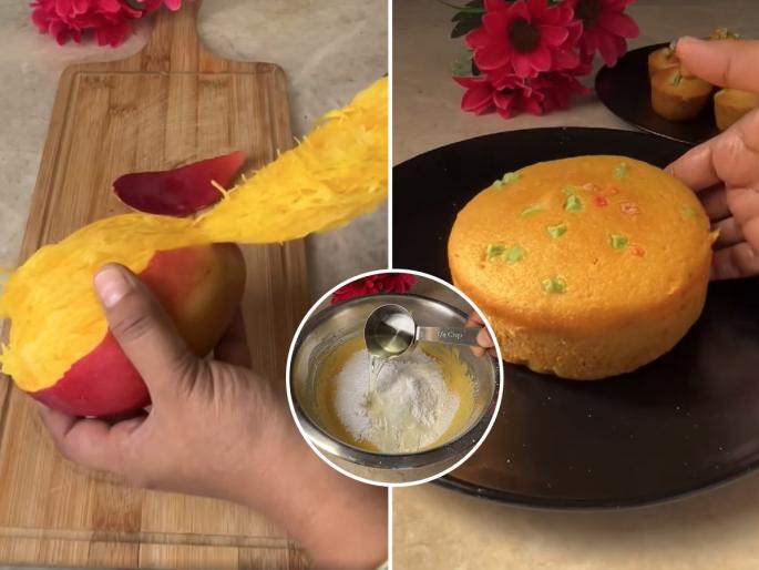 how to make mango rava cake, sooji cake recipe, summer special mango cake recipe  | रवा आणि आंब्याचा मऊमऊ मँगो केक! मुलांच्या सुटीसाठी मस्त पदार्थ, अगदी सहज सोपी रेसिपी