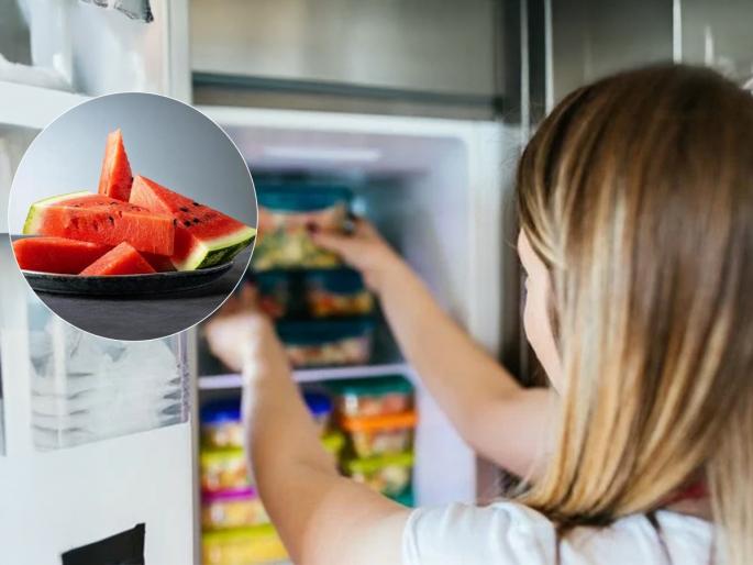 The Only Way To Store Cut Watermelon, According to an Expert Is It Safe To Keep Cut Watermelon In Fridge Expert Tells How safe is it to eat a half-cut and wrapped watermelon | अर्धवट चिरलेले, उरलेले कलिंगड फ्रिजमध्ये ठेवावं का? तज्ज्ञ सांगतात, कलिंगड खाण्याची योग्य पद्धत...