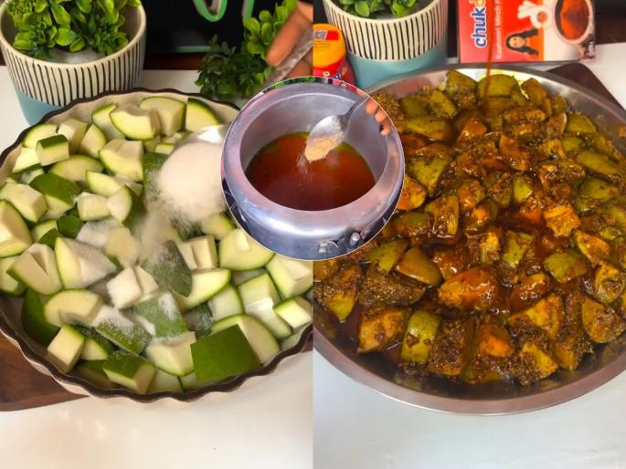 How to Make the Most Delicious Mango Pickle in 5 Minutes in pressure cooker Instant Raw Mango Pickle In 10 Minutes | फक्त १० मिनिटांत करा कुकरमध्ये कैरीचे लोणचे, पाहा लोणच्याची फक्कड रेसिपी...