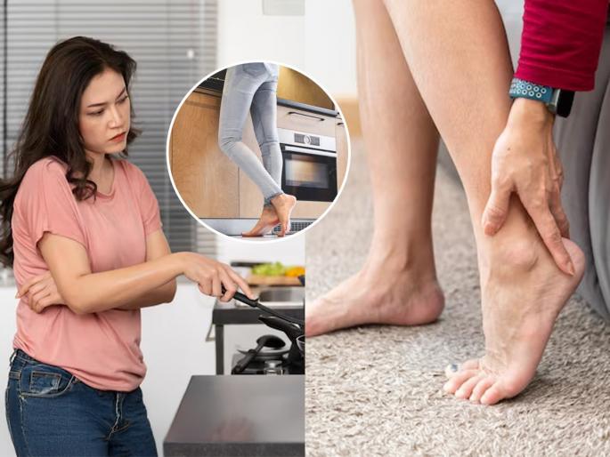 Correct posture when washing dishes in the sink Smart Tips for Washing Dishes with Proper Posture Tips for Maintaining Proper Posture While Washing Dishes | स्वयंपाकघरात तासंतास उभं राहून पाय दुखतात? ३ सोप्या गोष्टी, पाय-टाचा-कंबर दुखणार नाही...