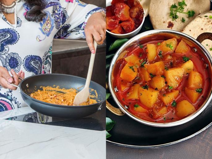 quickly make onion potato gravy, very tasty and spicy | कोणती भाजी करावी सुचत नाही? मग पटकन करा कांदा बटाटा रस्सा, अगदी चमचमीत व चटपटीत
