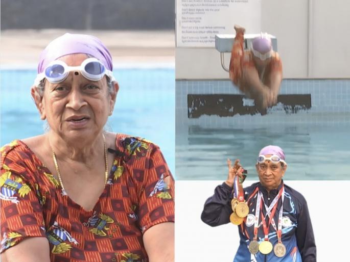 Venkata Subbalaxmi started swimming at the age of 68 and won an incredible 170 medals in swimming competitions | आजीबाई जोरात! वयाच्या सत्तरीत पोहायला शिकून आजीने जिंकली १७० मेडल्स, 'चॅम्पियन दादी' म्हणून फेमस