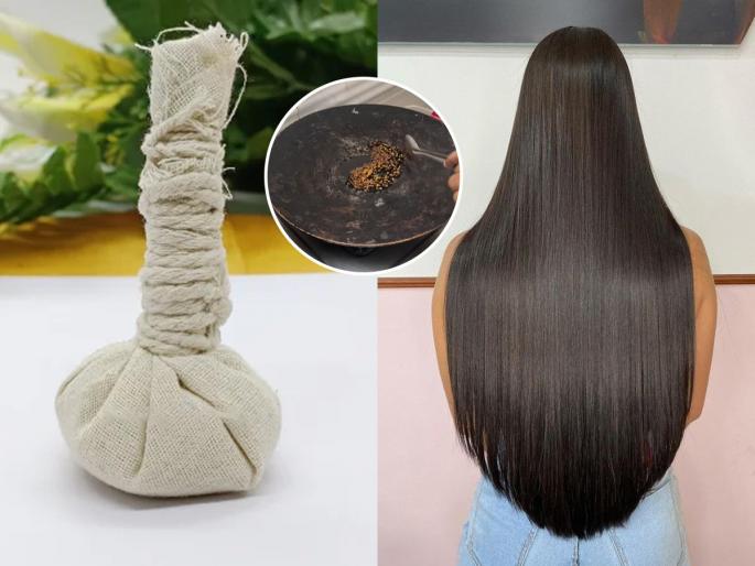 Hair loss and thinning hair issue Grandma's special ayurvedic remedy a magical potali for hair growth hair care tips for month | केस गळून झाडूसारखे पातळ झाले? आजीचा खास उपाय, केसवाढीसाठी जादुई पोटली- महिन्याभरात केस झरझर वाढतील